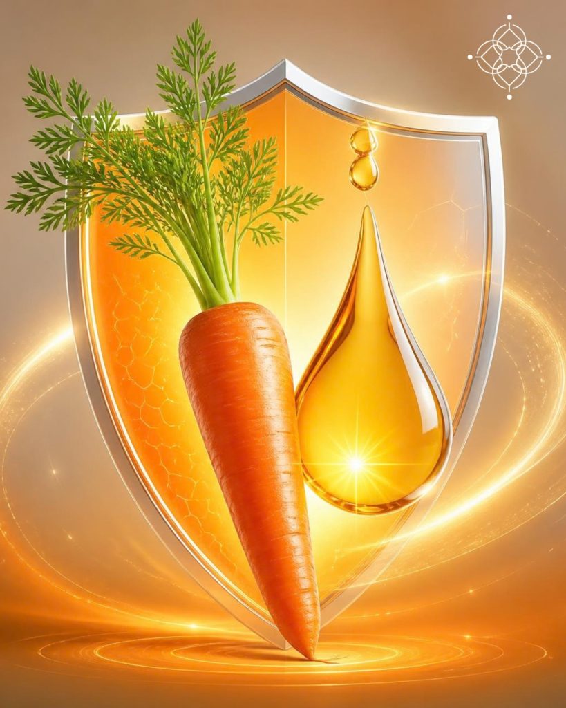 1 zanahoria + 1 gota de aceite = Tu escudo antiinflamatorio.